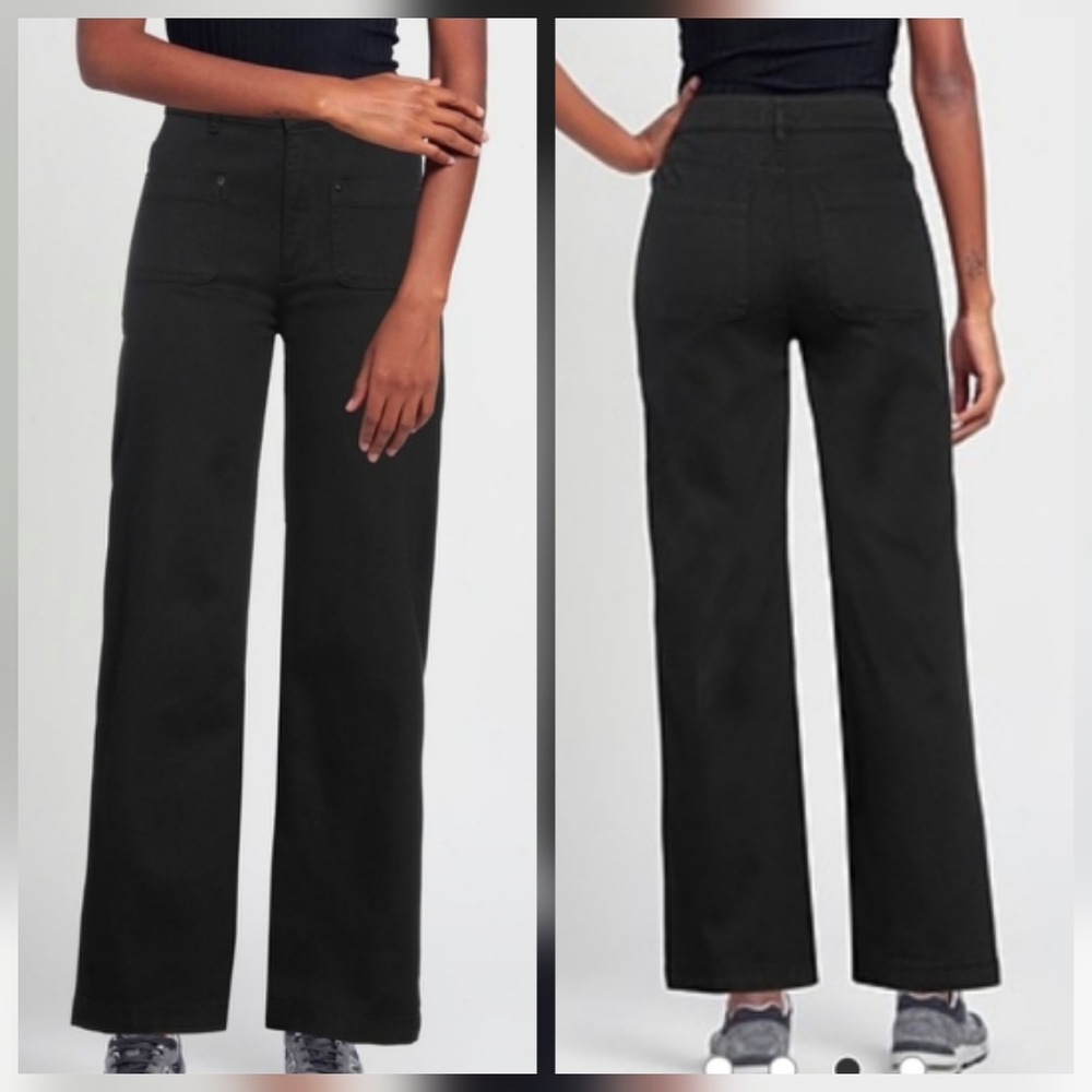 DL1961 Hepburn Wide Leg High Rise Vintage Black Tide DL Vintage 28W 31L